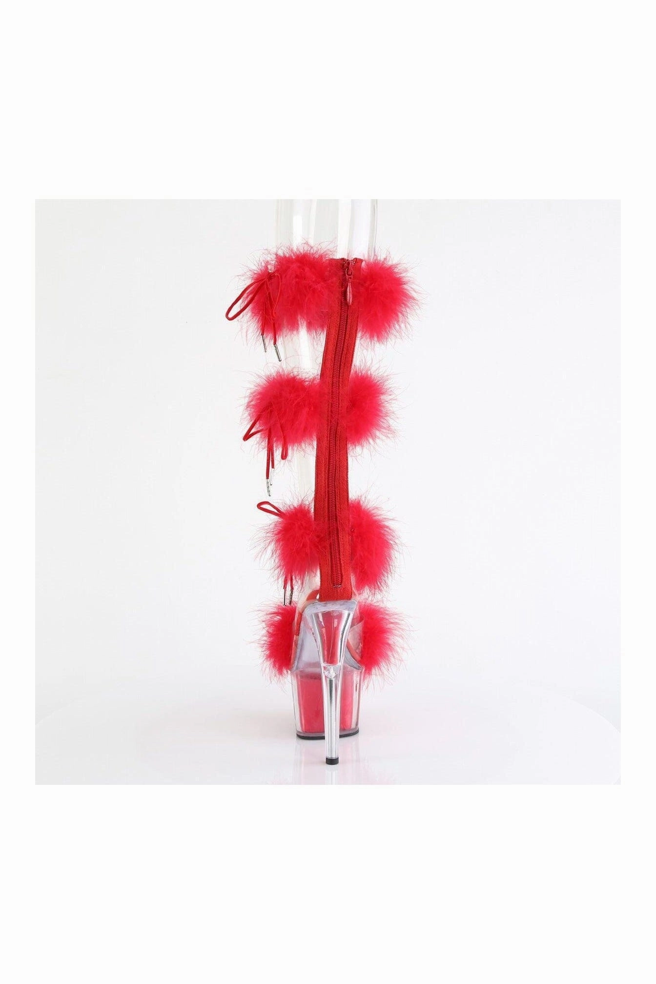 ADORE-728F Clear Marabou Sandal