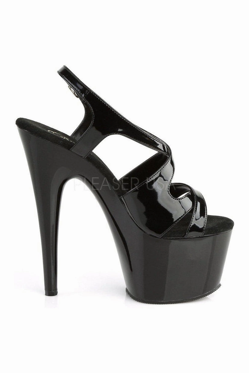 ADORE-730 Platform Sandals | Black Patent