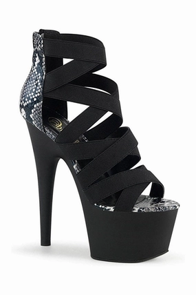 ADORE-748SP Exotic Sandal | Black Elastic
