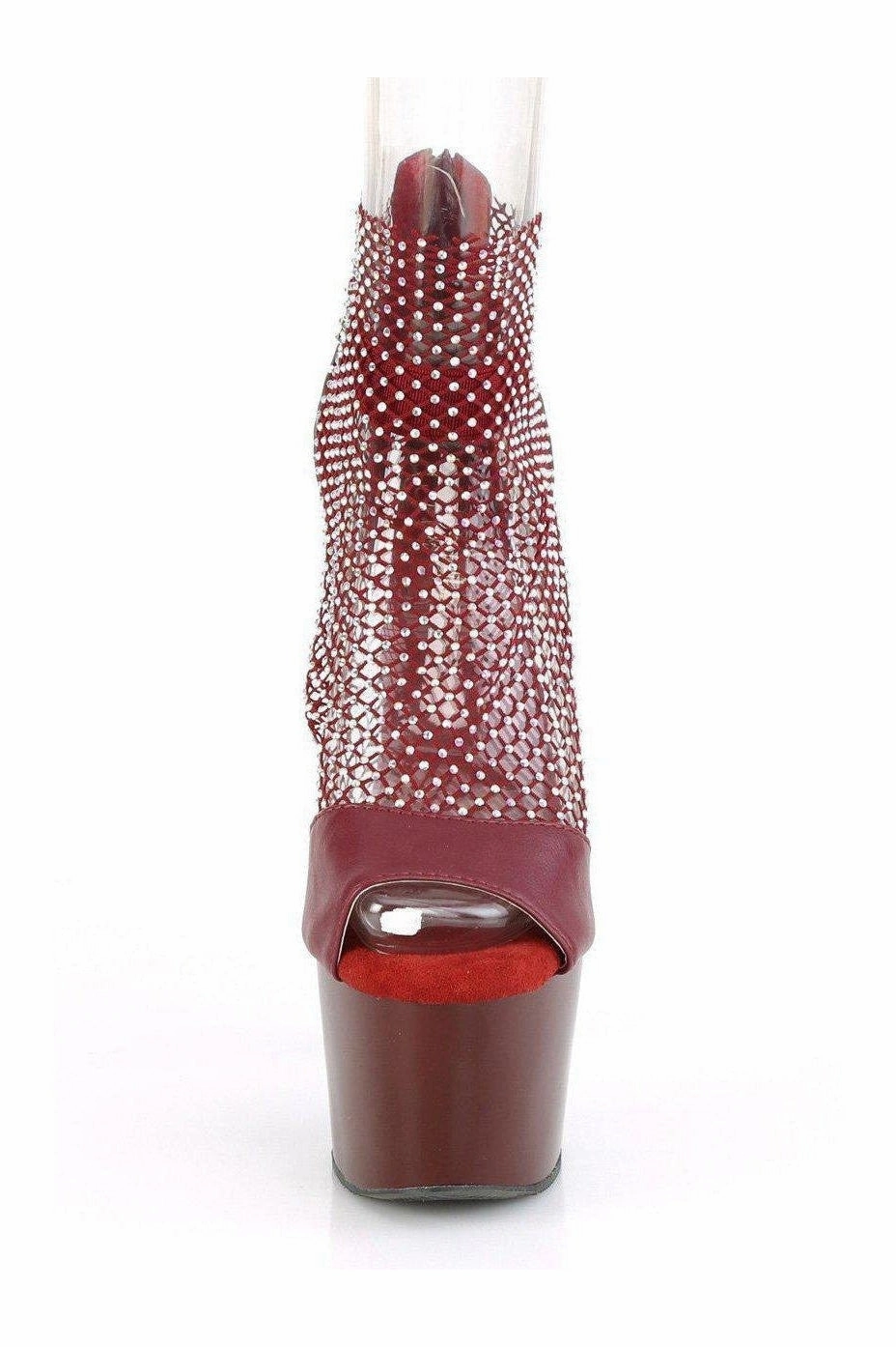 ADORE-765RM Sandal | Burgundy  Faux Leather