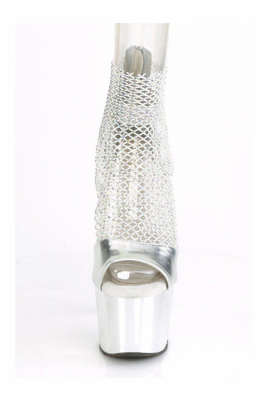 ADORE-765RM Sandal | Silver Faux Leather