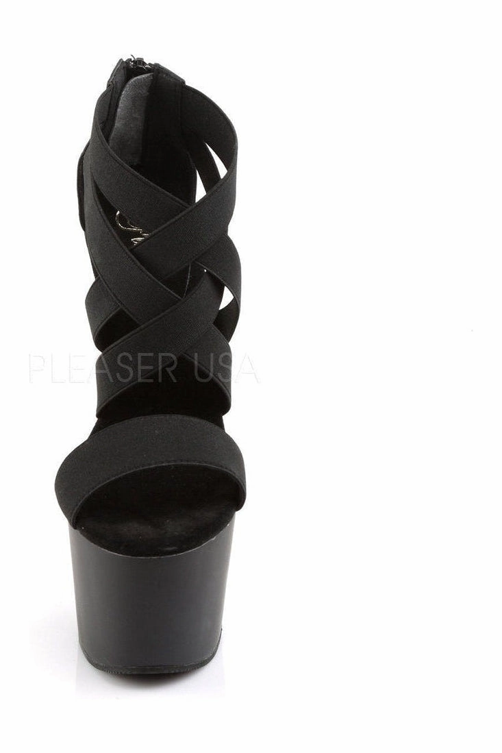 ADORE-769 Platform Sandal  | Black elastic