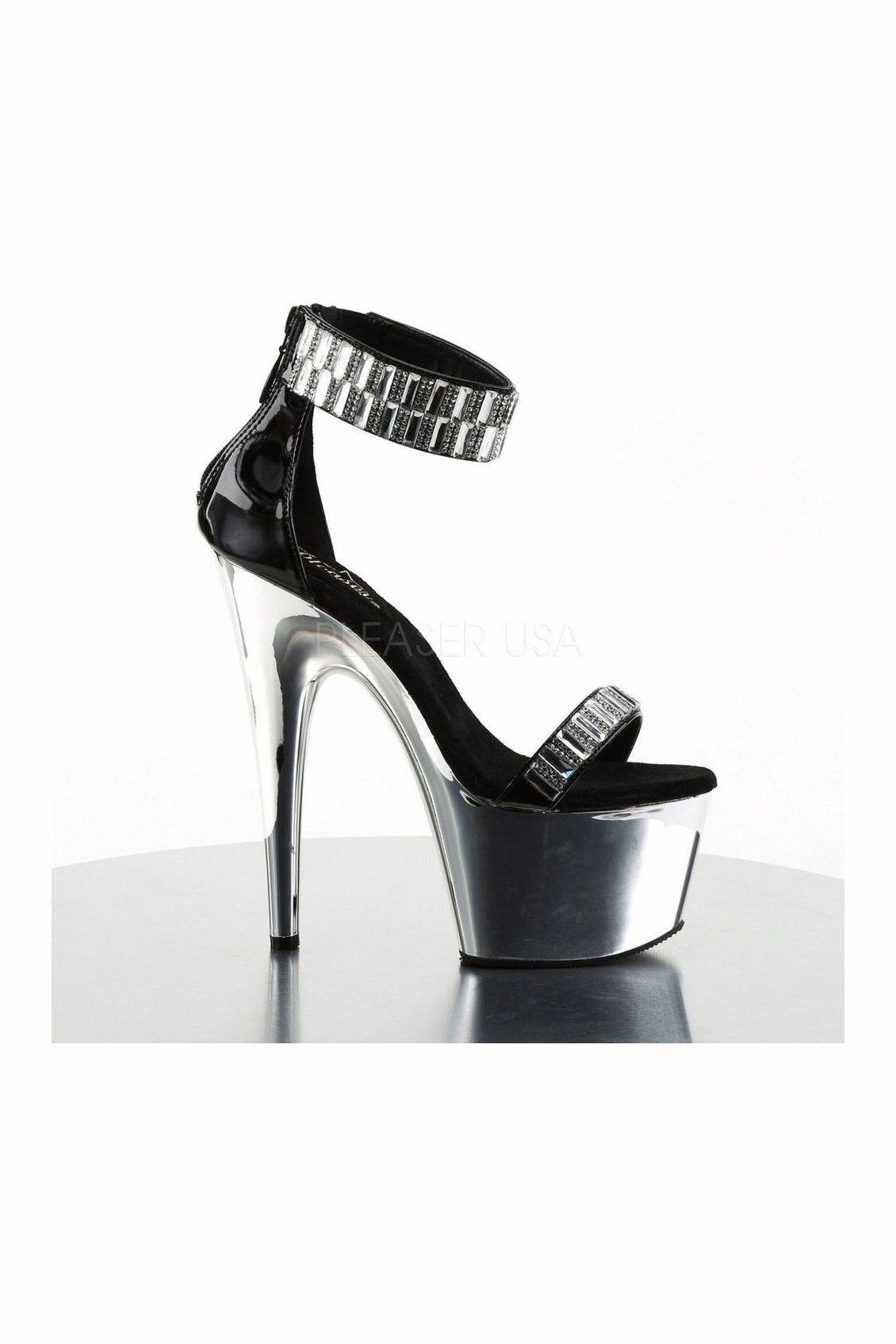 ADORE-769RS Platform Sandal  | Black Patent