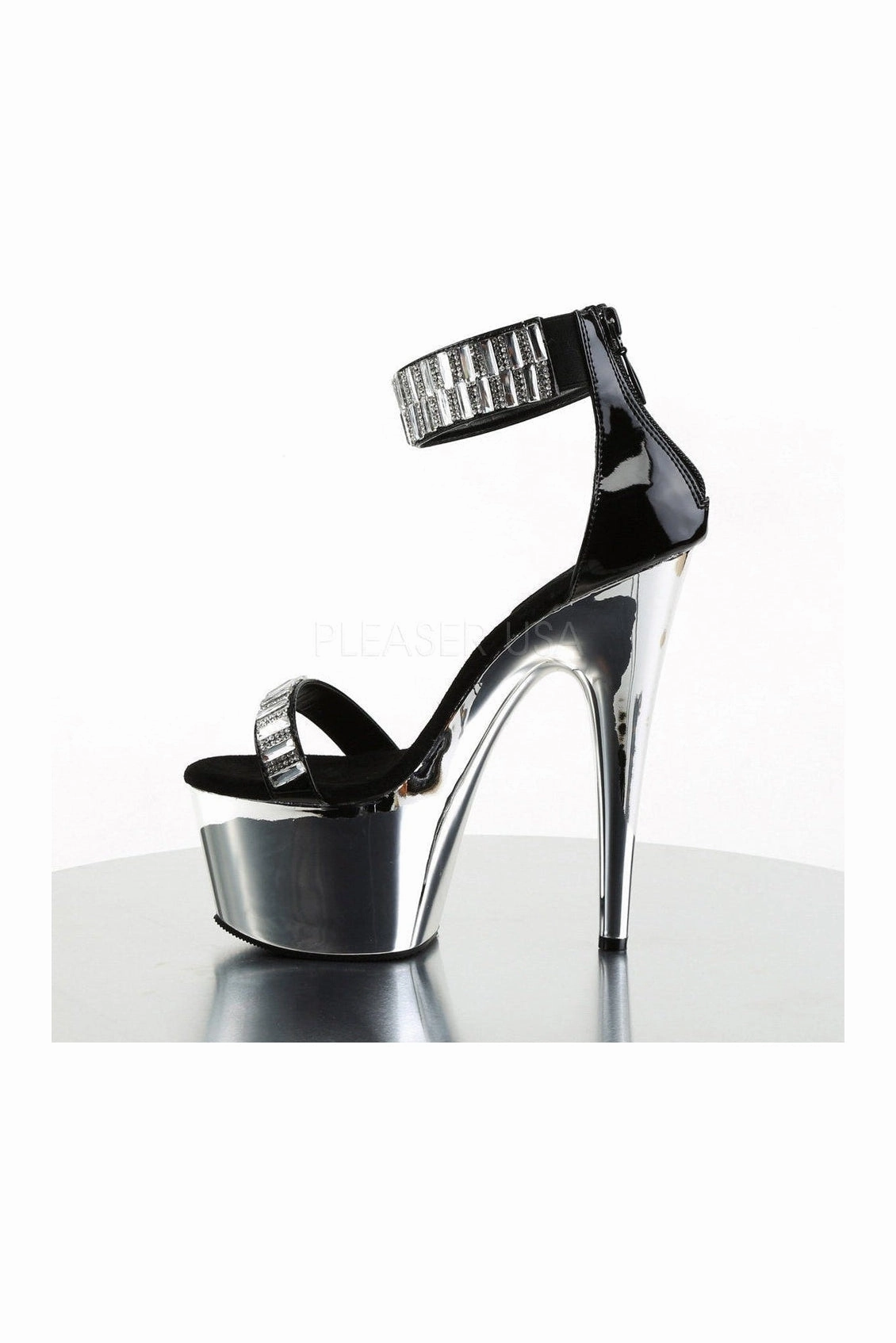 ADORE-769RS Platform Sandal  | Black Patent