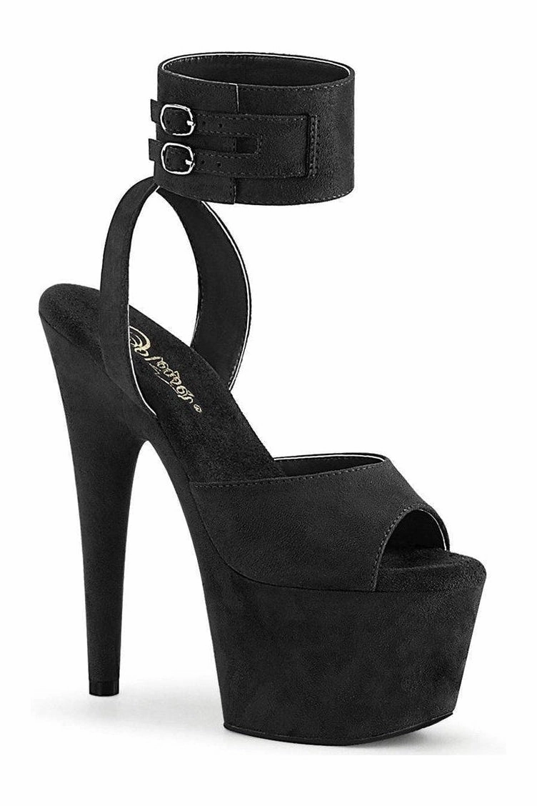 ADORE-791FS Exotic Platform Sandal | Black Faux Leather