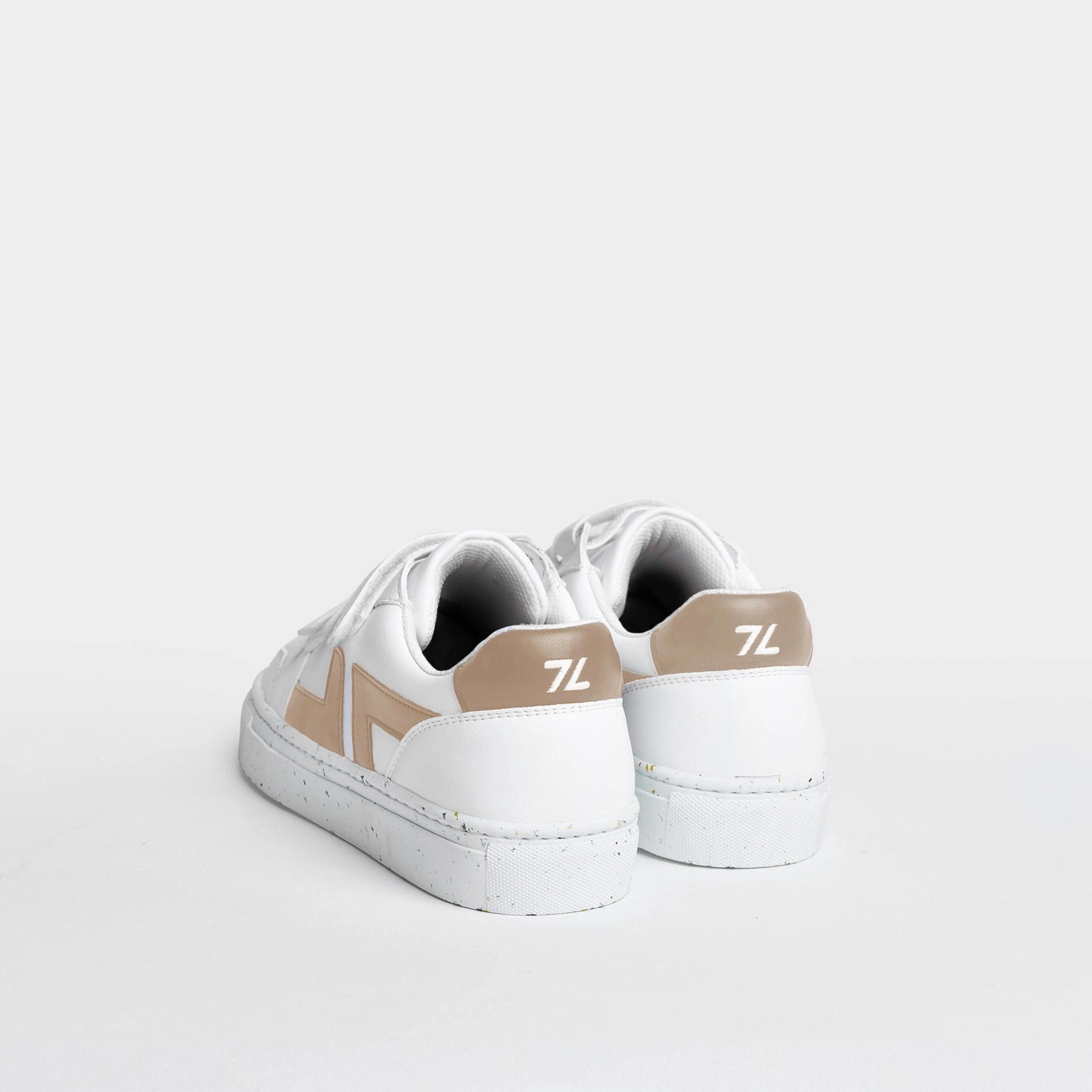 Alpha Unisex Vegan Leather Velcro Sneakers | Beige