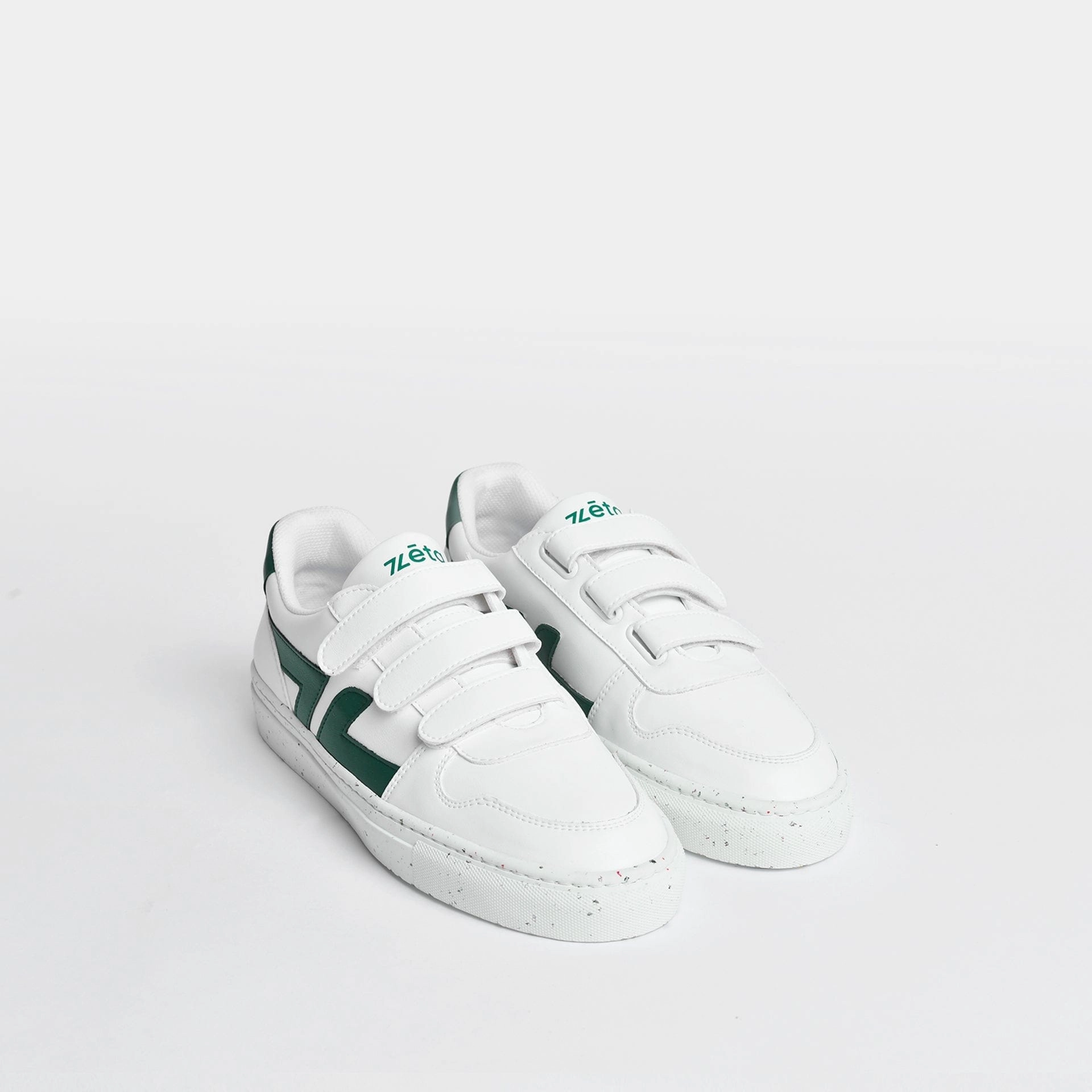 Alpha Unisex Vegan Leather Velcro Sneakers | Green