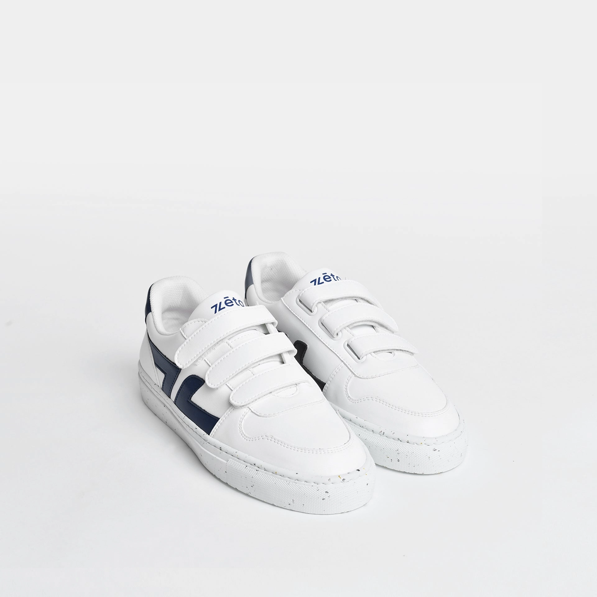 Alpha Unisex Vegan Leather Velcro Sneakers | Navy Blue
