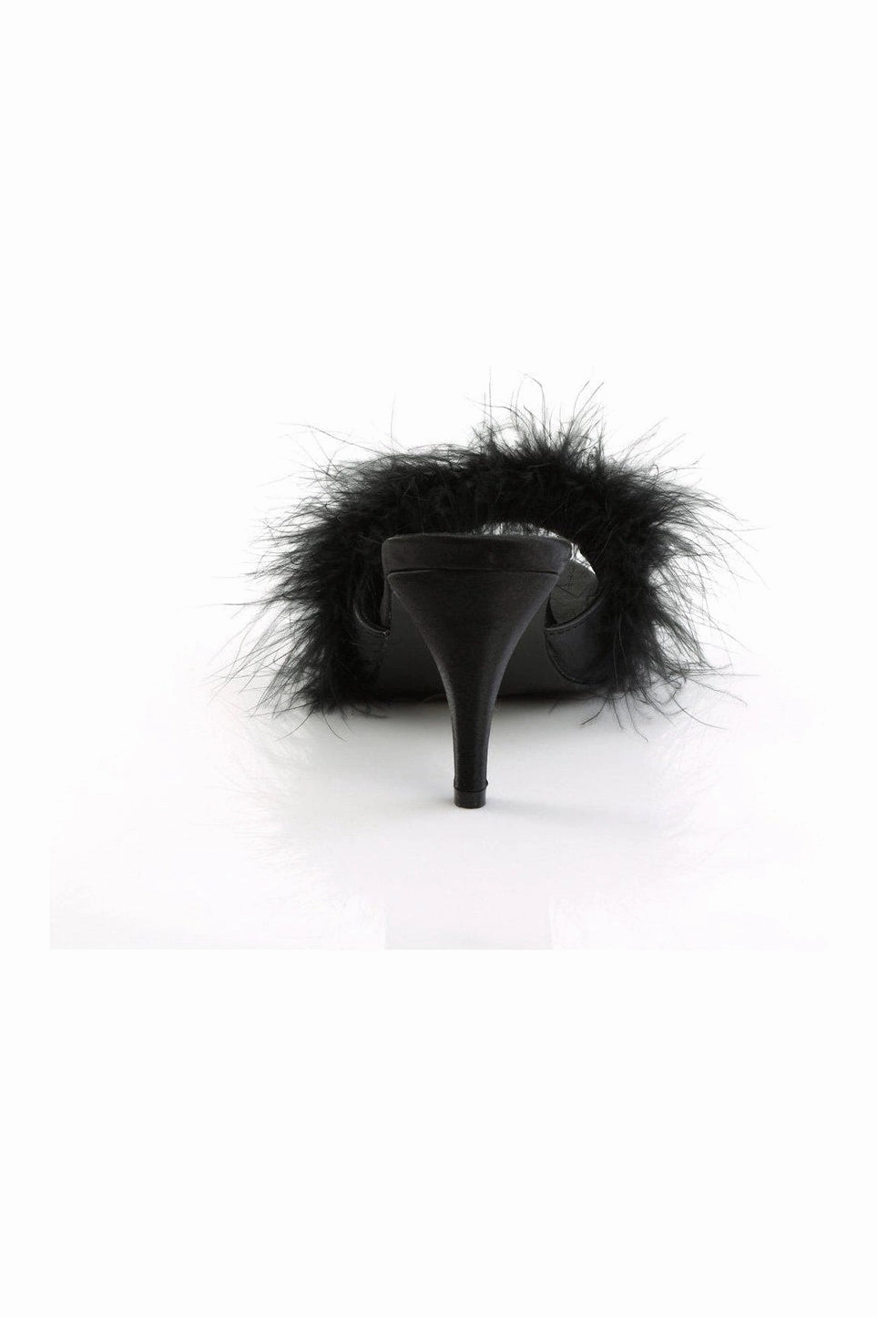 AMOUR-03 Slide | Black Genuine Satin