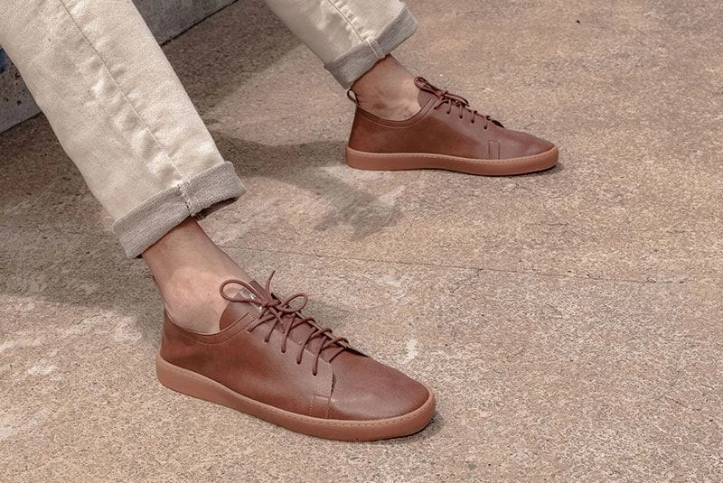 Andy Unisex Vegan Leather Sneakers | Brown
