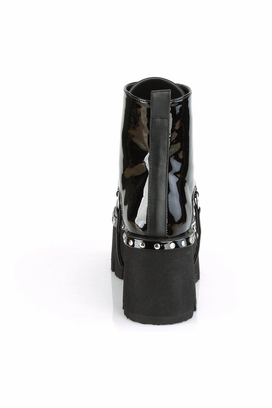 ASHES-100 Ankle Boot | Black Patent