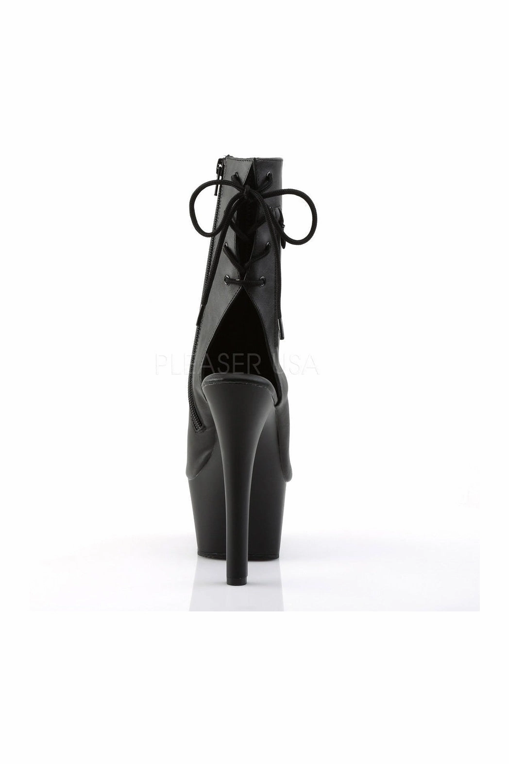 ASPIRE-1018 Platform Boot  | Black Faux Leather