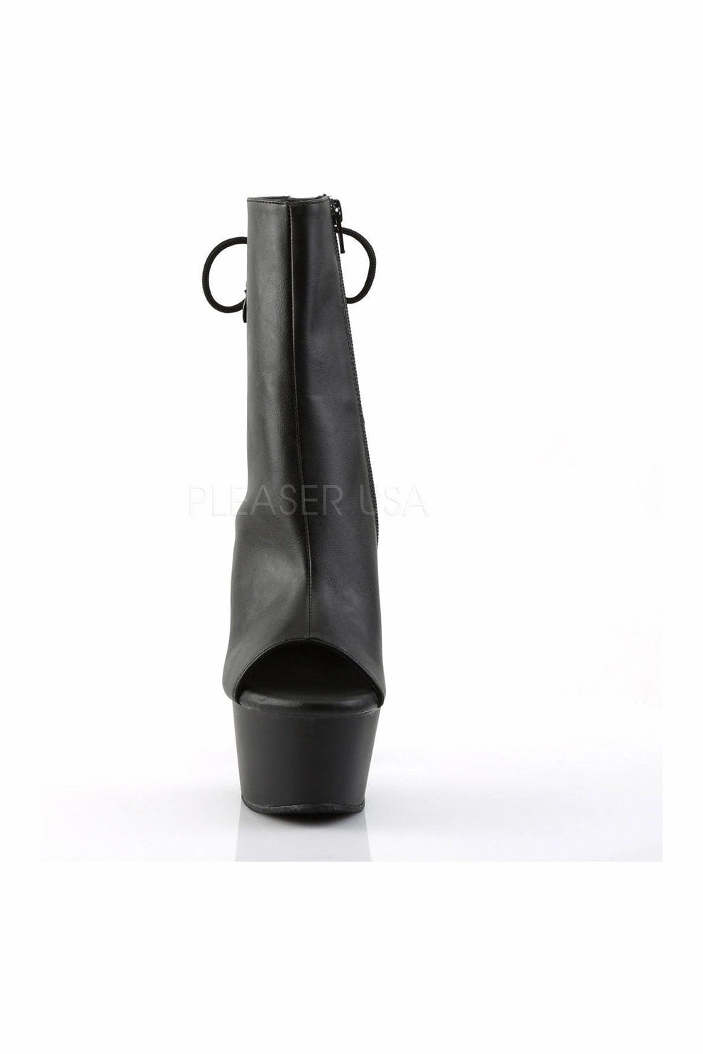 ASPIRE-1018 Platform Boot  | Black Faux Leather