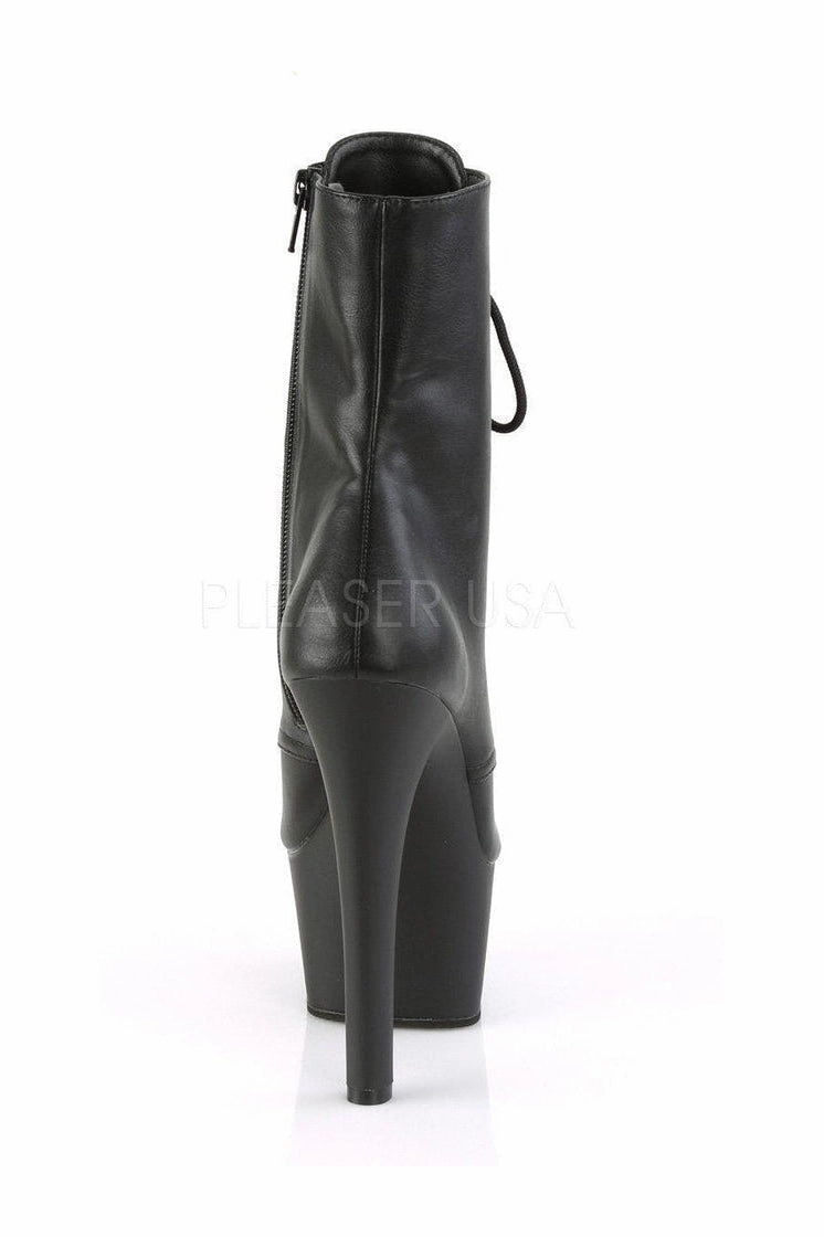 ASPIRE-1020 Platform Boot  | Black Faux Leather