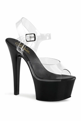 ASPIRE-608 Platform Sandal  | Black Vinyl