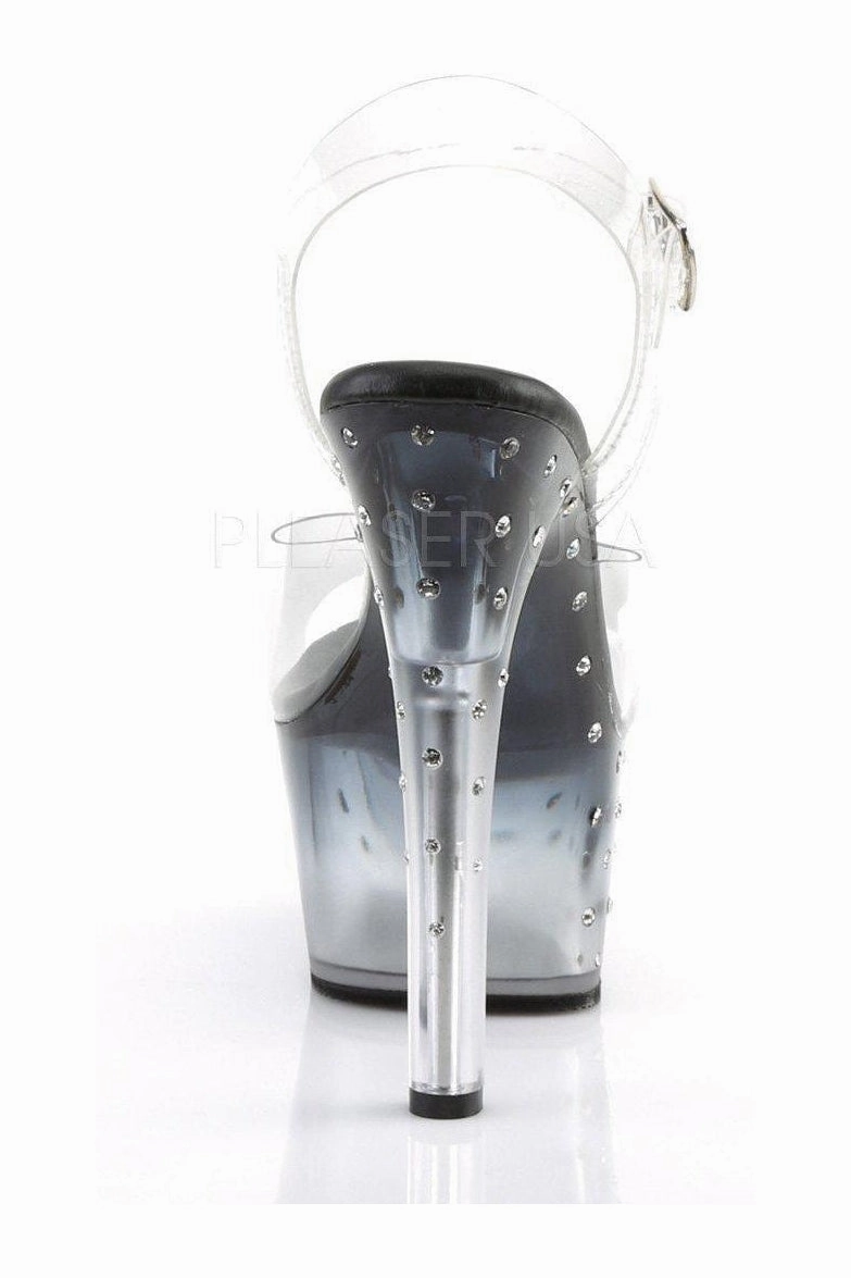 ASPIRE-608STD Platform Sandals | Black Vinyl