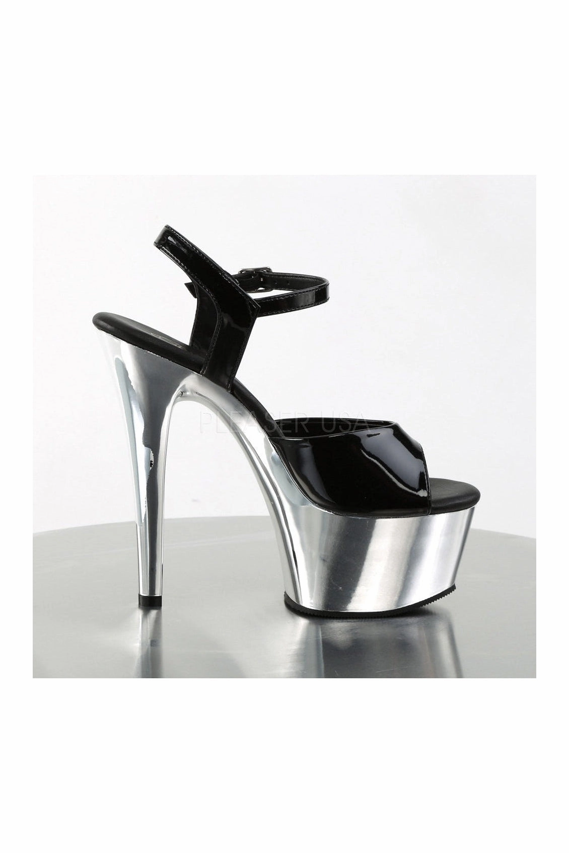 ASPIRE-609 Platform Sandal  | Black Patent