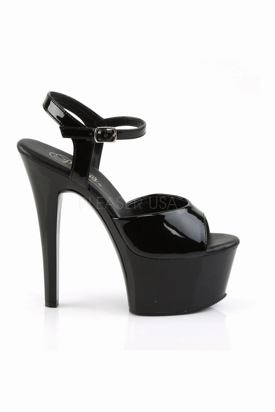 ASPIRE-609 Platform Sandal  | Black Patent
