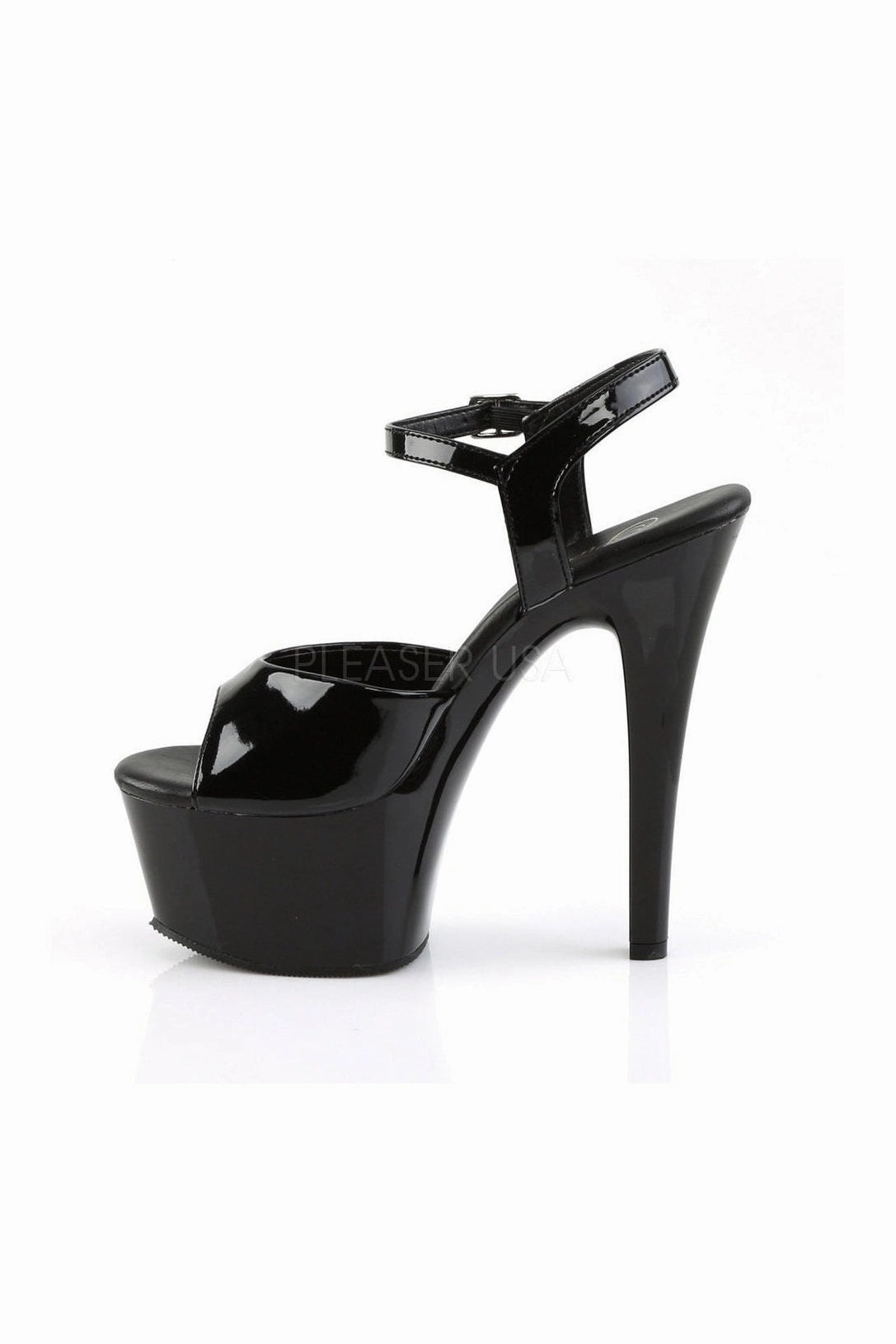 ASPIRE-609 Platform Sandal  | Black Patent