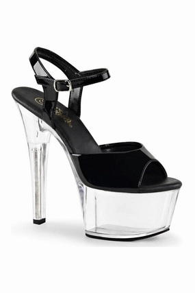 ASPIRE-609 Platform Sandal  | Black Patent