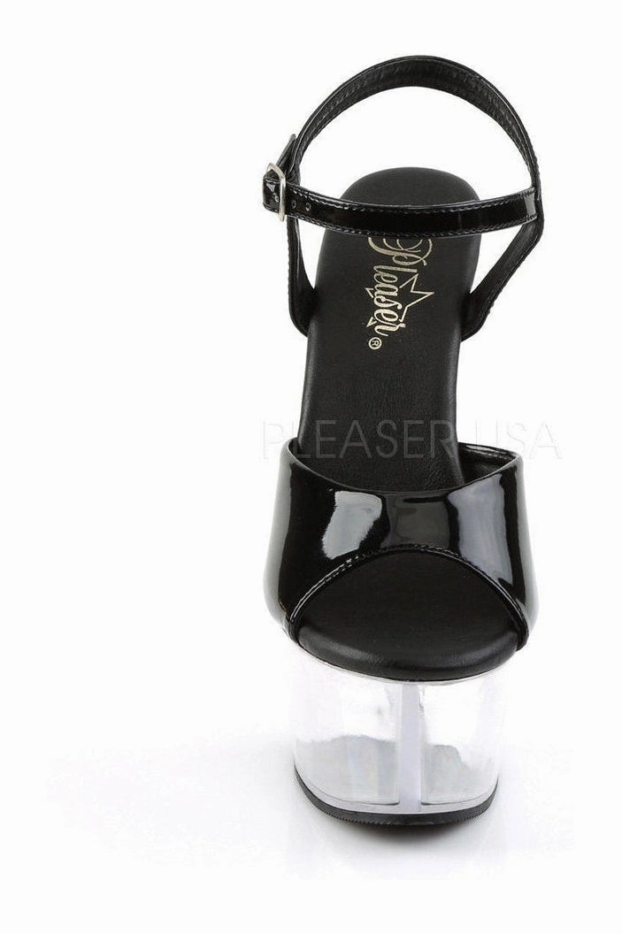 ASPIRE-609 Platform Sandal  | Black Patent