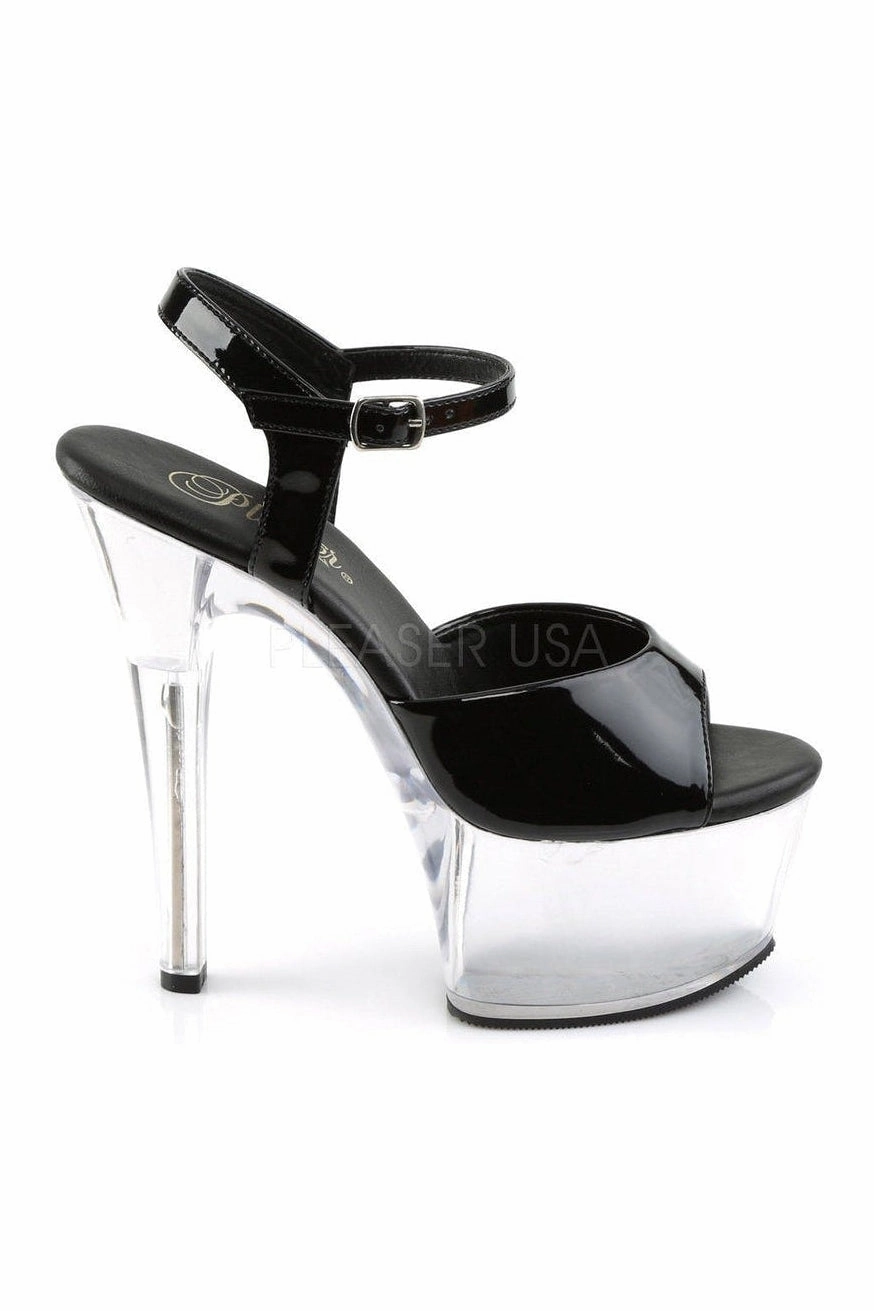 ASPIRE-609 Platform Sandal  | Black Patent