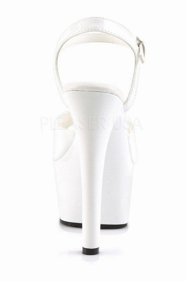 ASPIRE-609 Platform Sandal  | White Patent