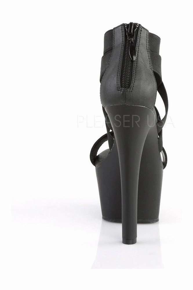 ASPIRE-669 Platform Sandal  | Black elastic