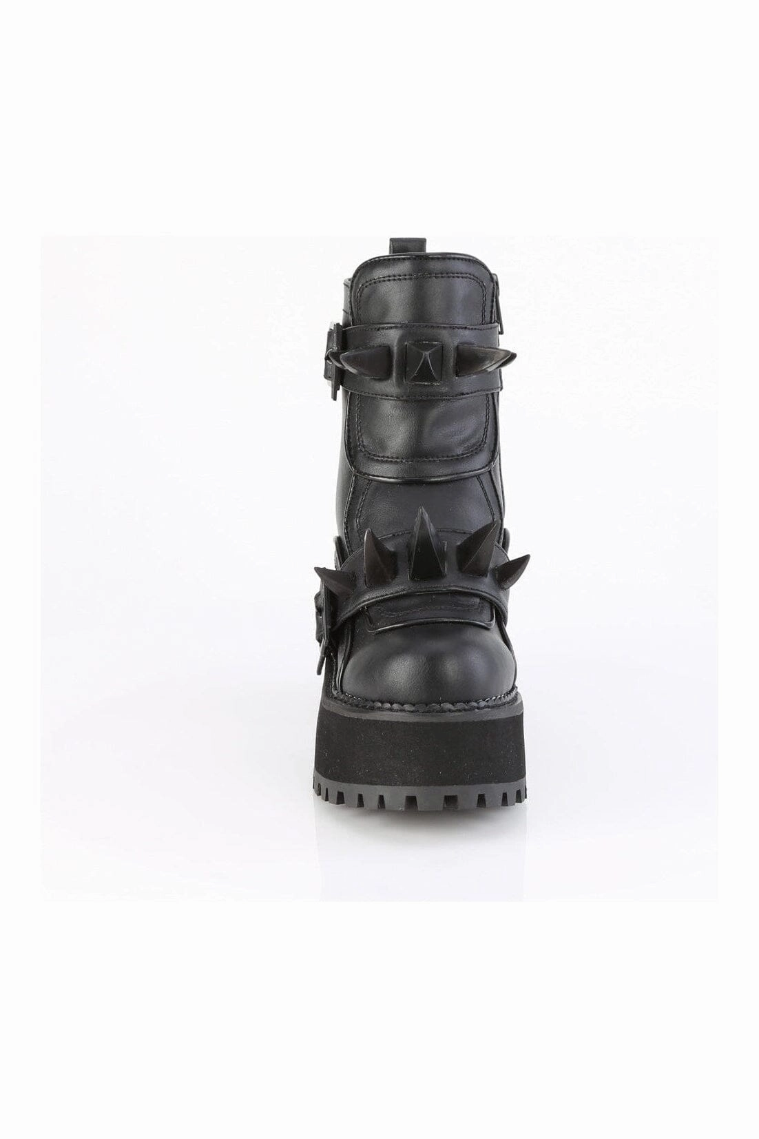 ASSAULT-72 Black Vegan Leather Ankle Boot