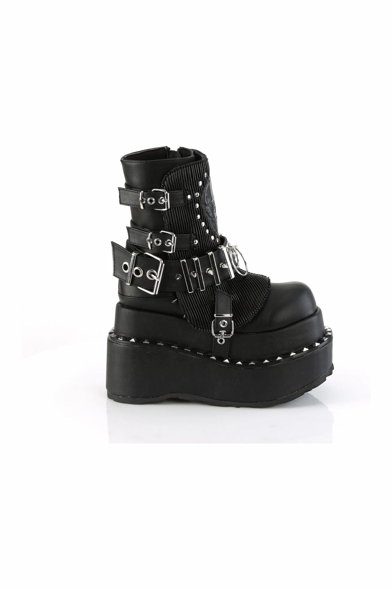 BEAR-150 Black Vegan Leather Ankle Boot