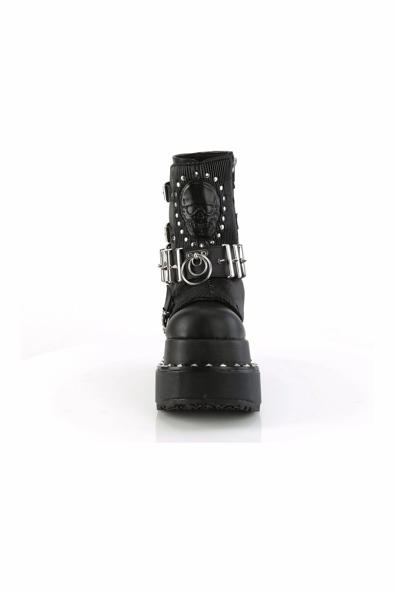 BEAR-150 Black Vegan Leather Ankle Boot