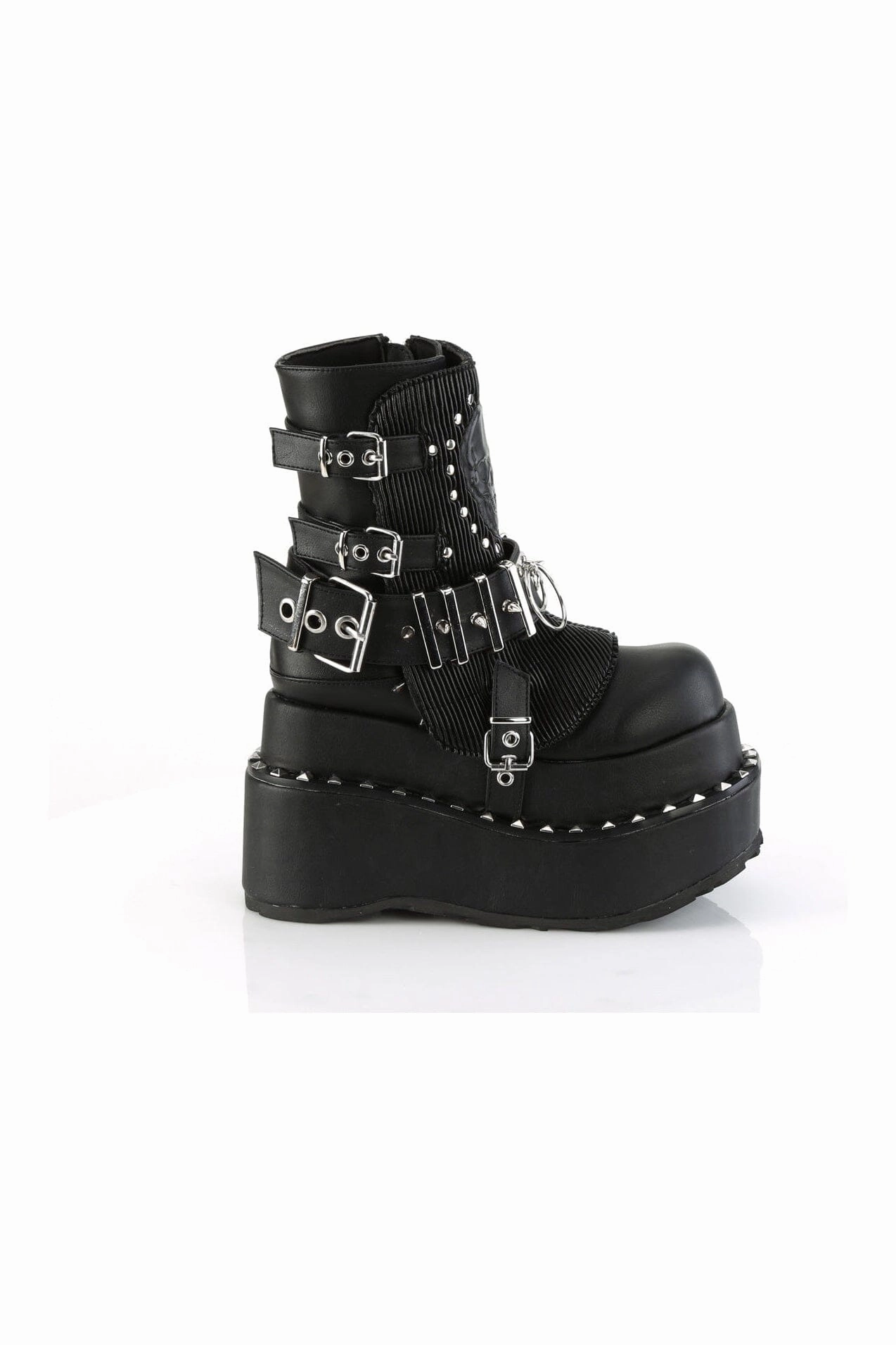 BEAR-150 Black Vegan Leather Ankle Boot