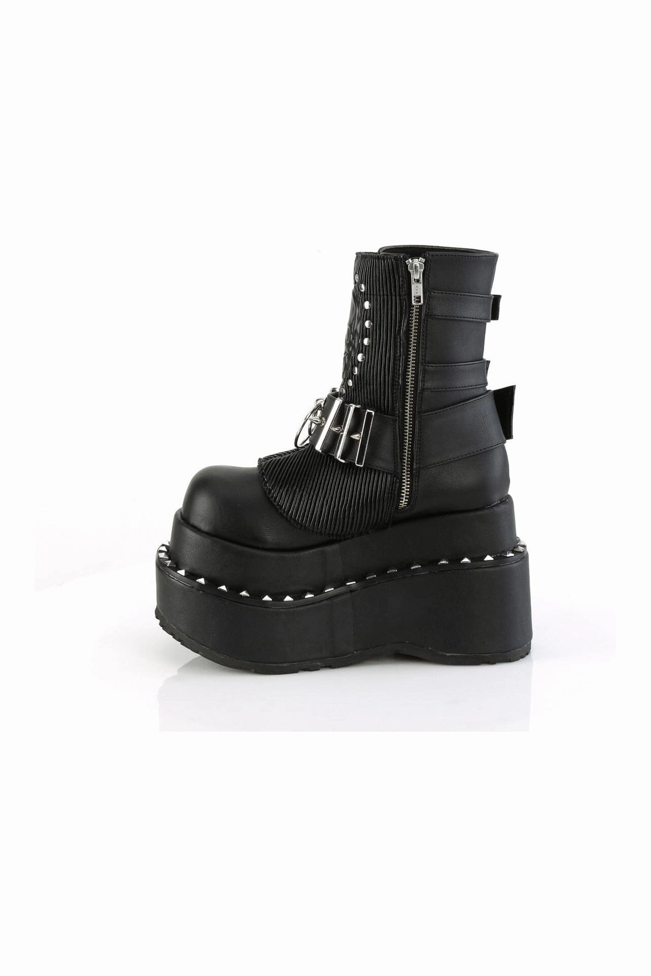 BEAR-150 Black Vegan Leather Ankle Boot