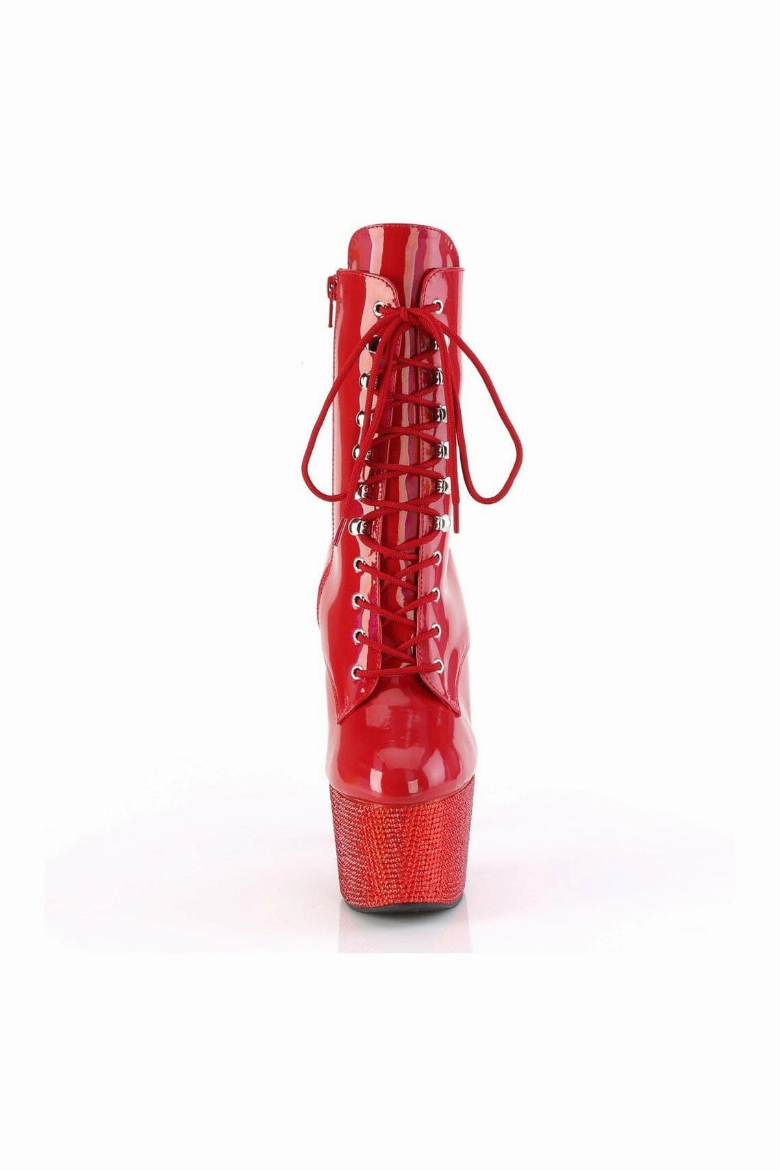 BEJEWELED-1020-7 Red Patent Ankle Boot