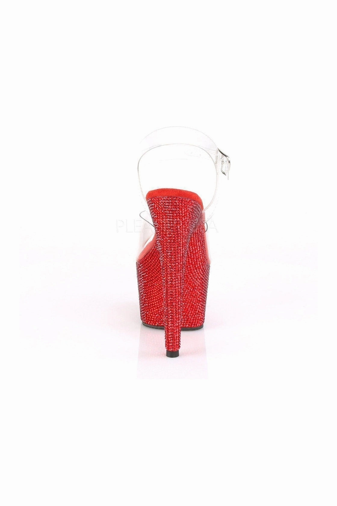 BEJEWELED-708DM Exotic Platform Sandal | Clear Vinyl