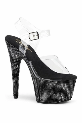 BEJEWELED-708DM Sandal | Clear Vinyl