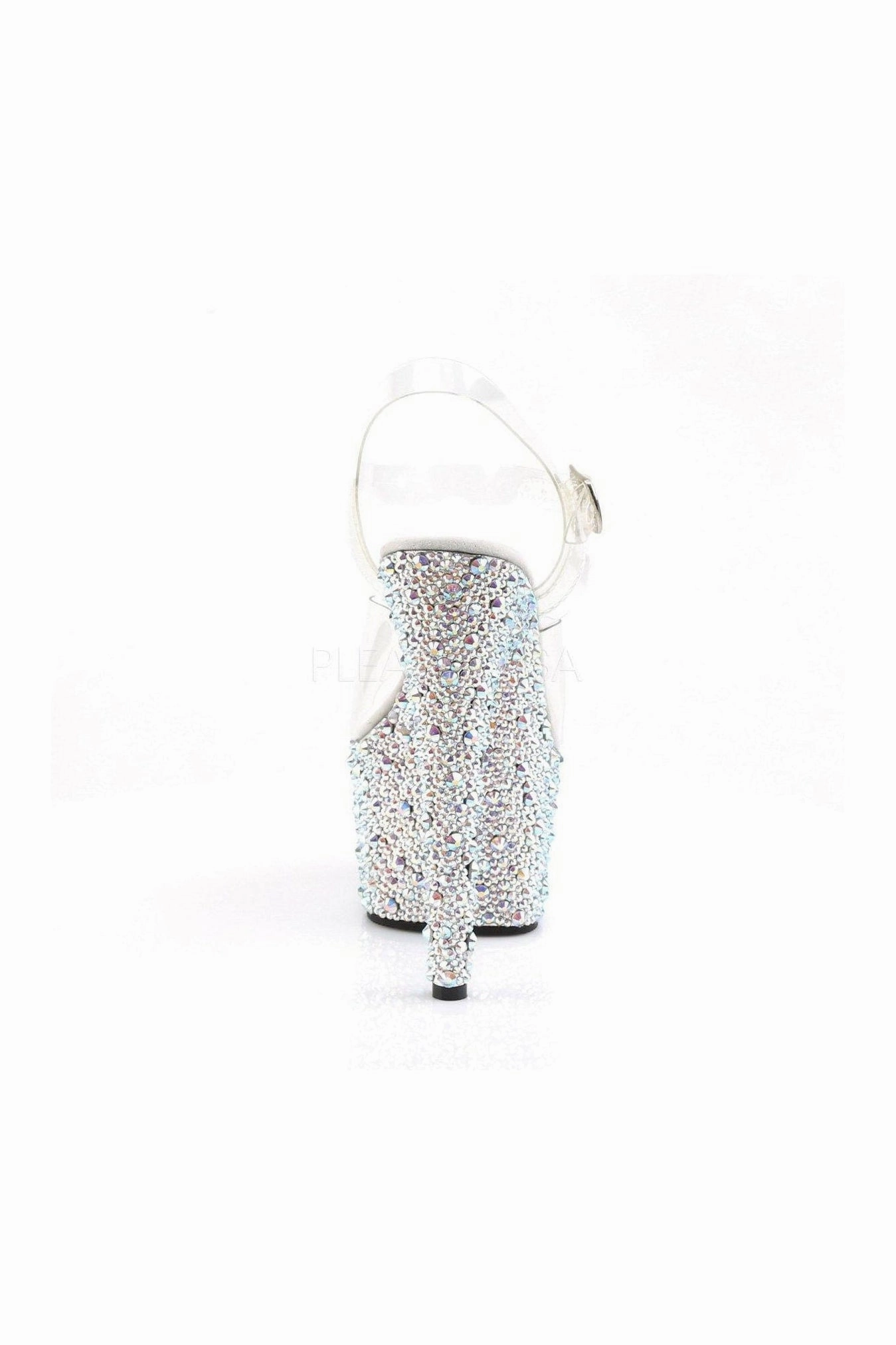 BEJEWELED-708MS Platform Sandal  | Clear Vinyl