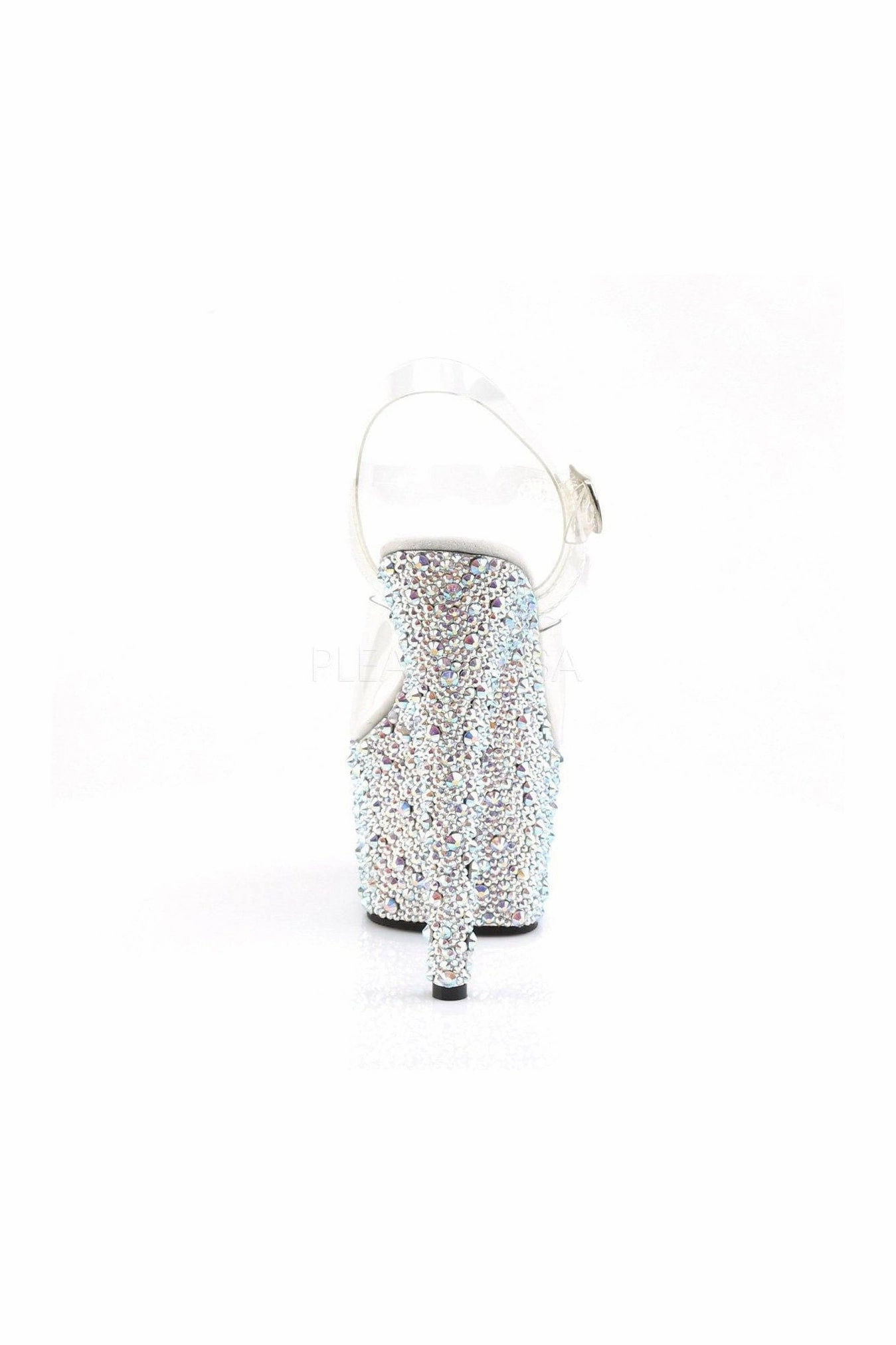 BEJEWELED-708MS Platform Sandal  | Clear Vinyl