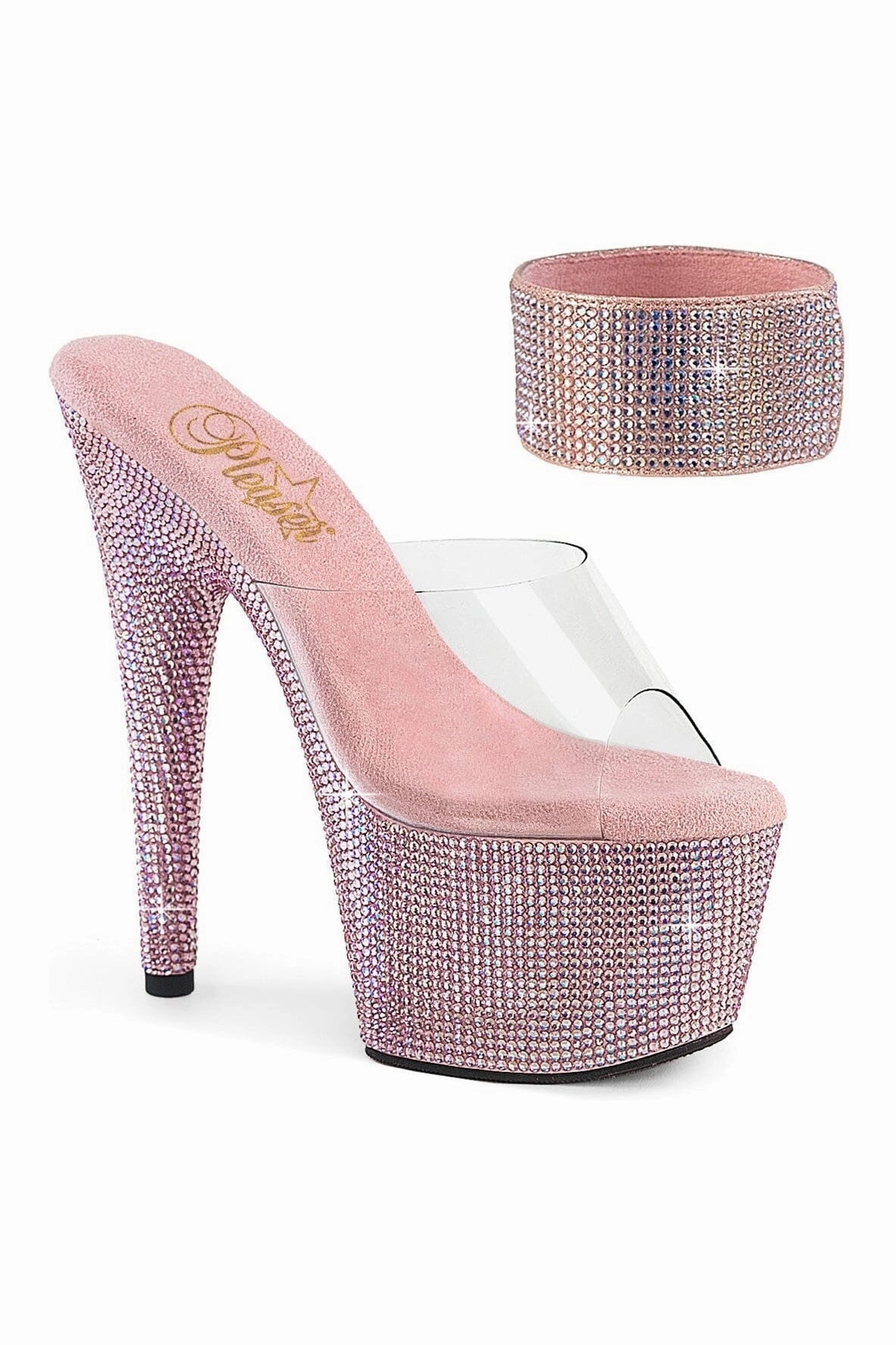 BEJEWELED-712RS Clear Vinyl Slide