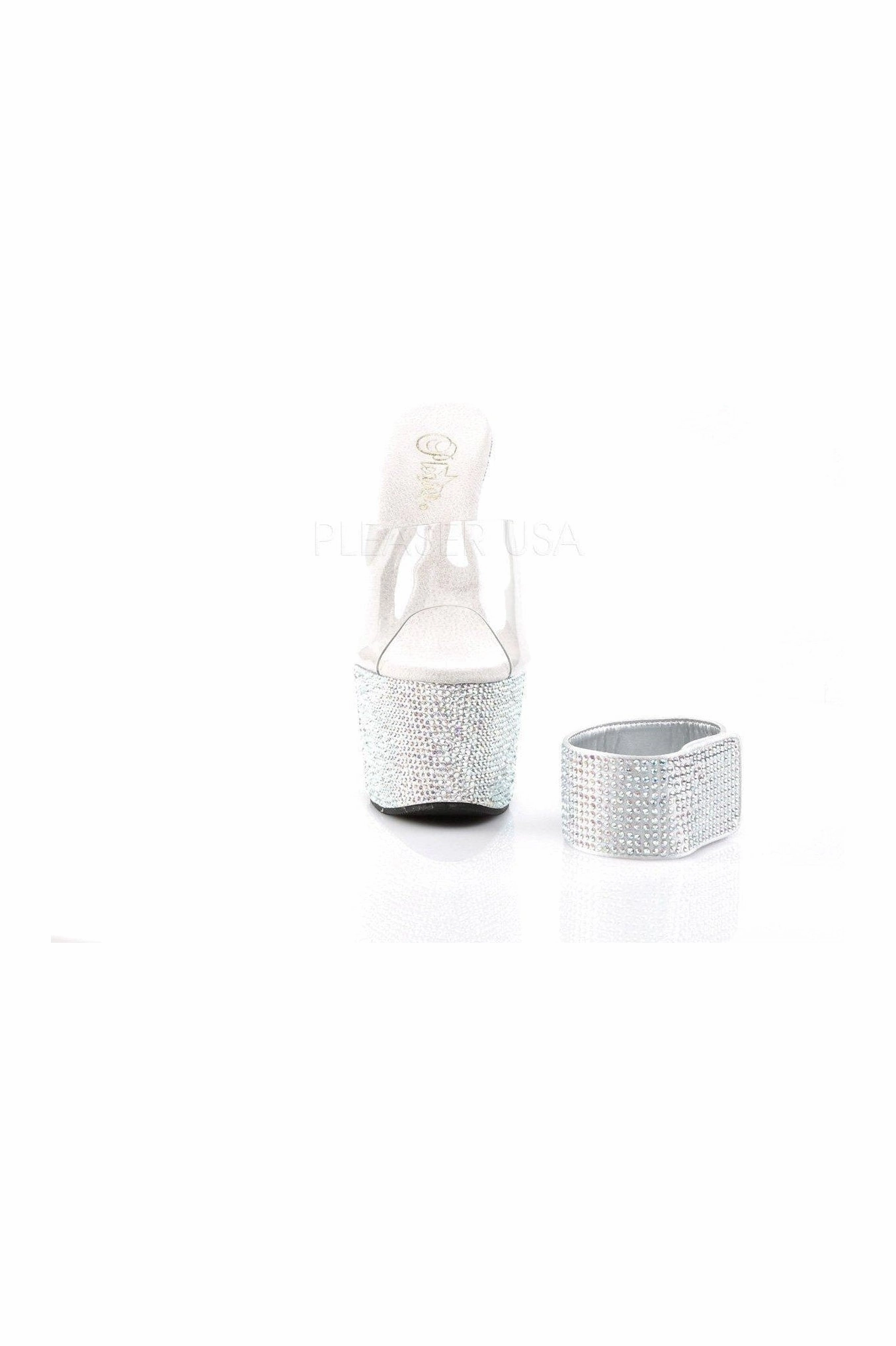 BEJEWELED-712RS Platform Sandal  | Clear Vinyl