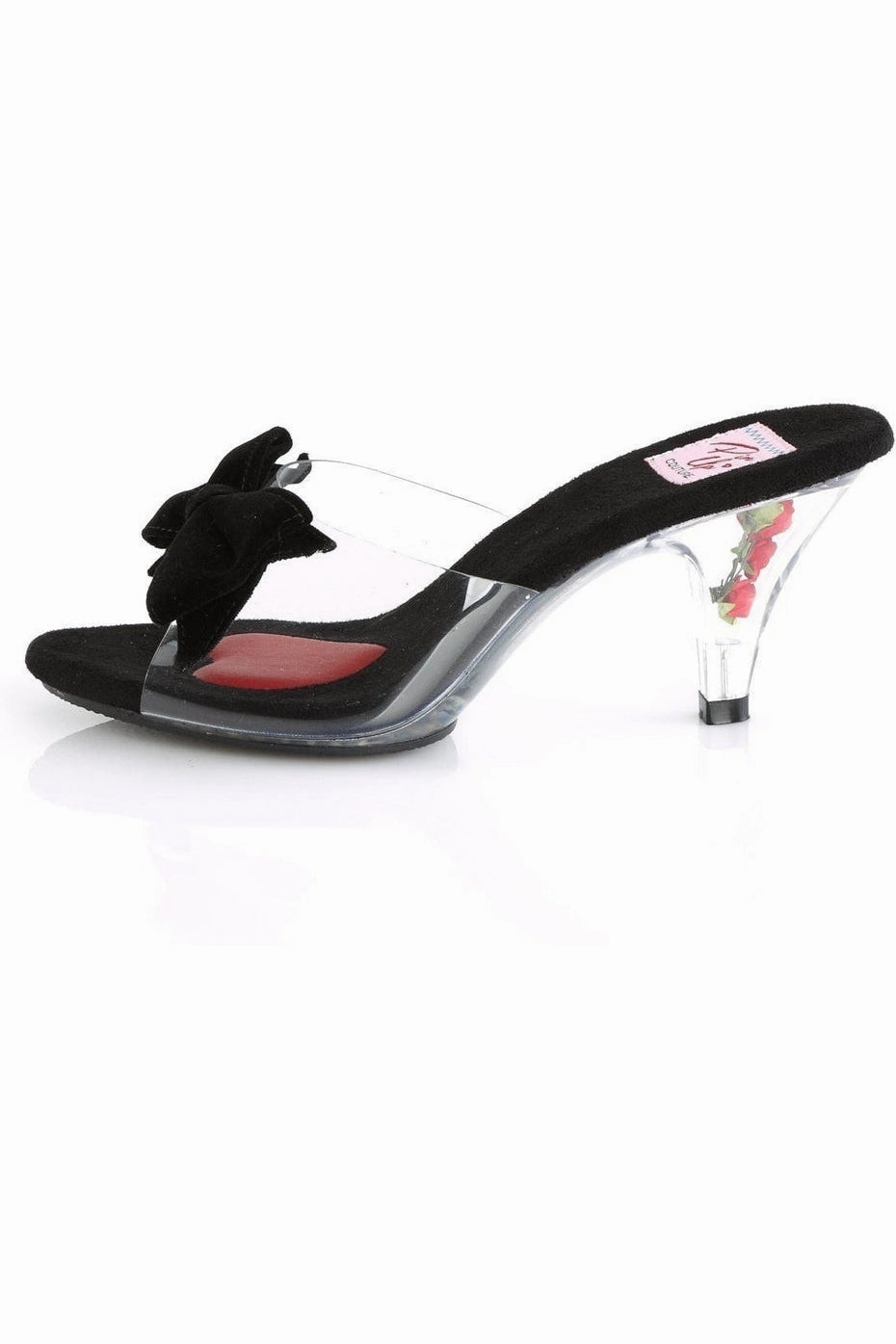 BELLE-301BOW Vintage Mule | Clear Vinyl