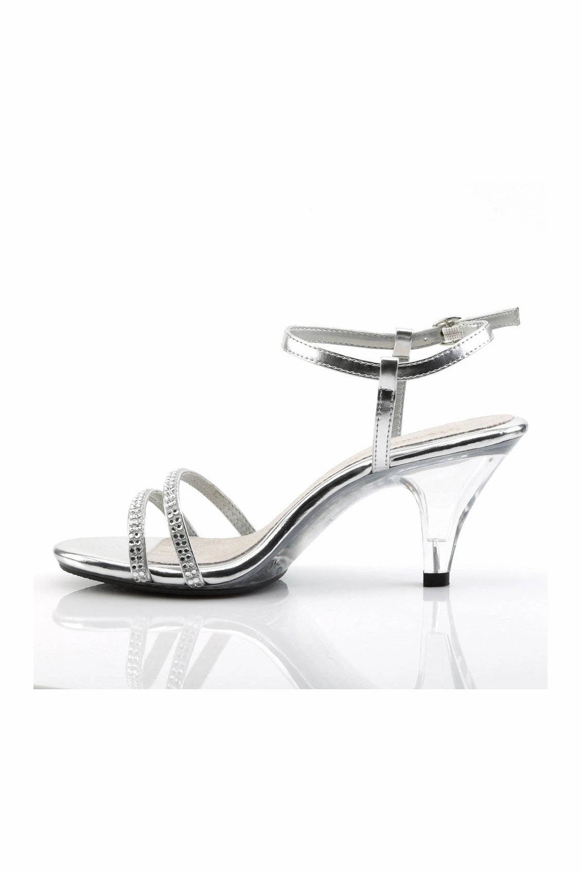 BELLE-316 Sandal | Clear Faux Leather