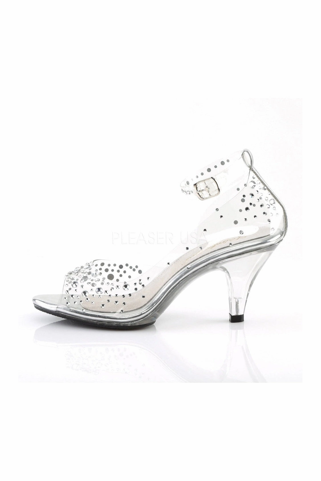 BELLE-330RS Sandal | Clear Vinyl