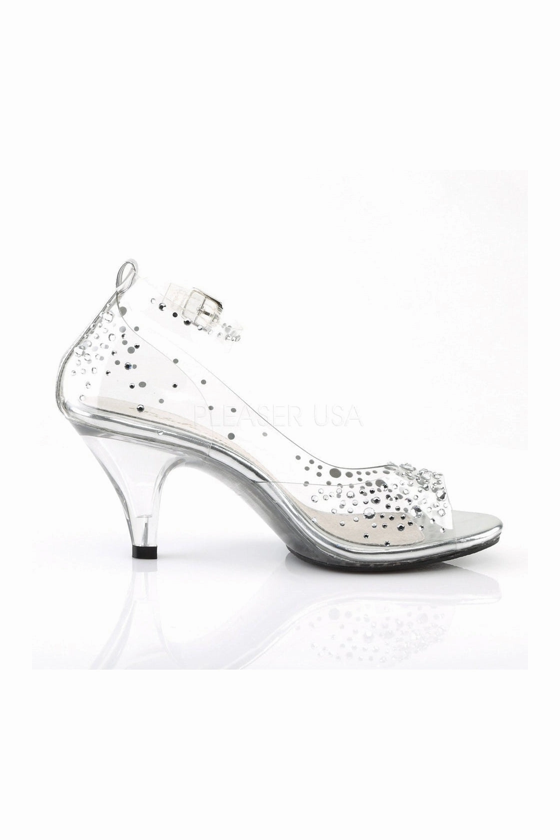 BELLE-330RS Sandal | Clear Vinyl