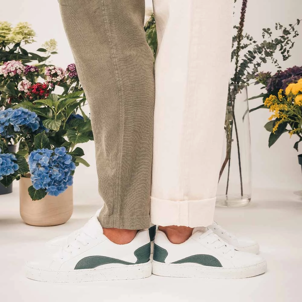 Berlin Unisex Piatex & Apple Leather Vegan Sneakers | Green