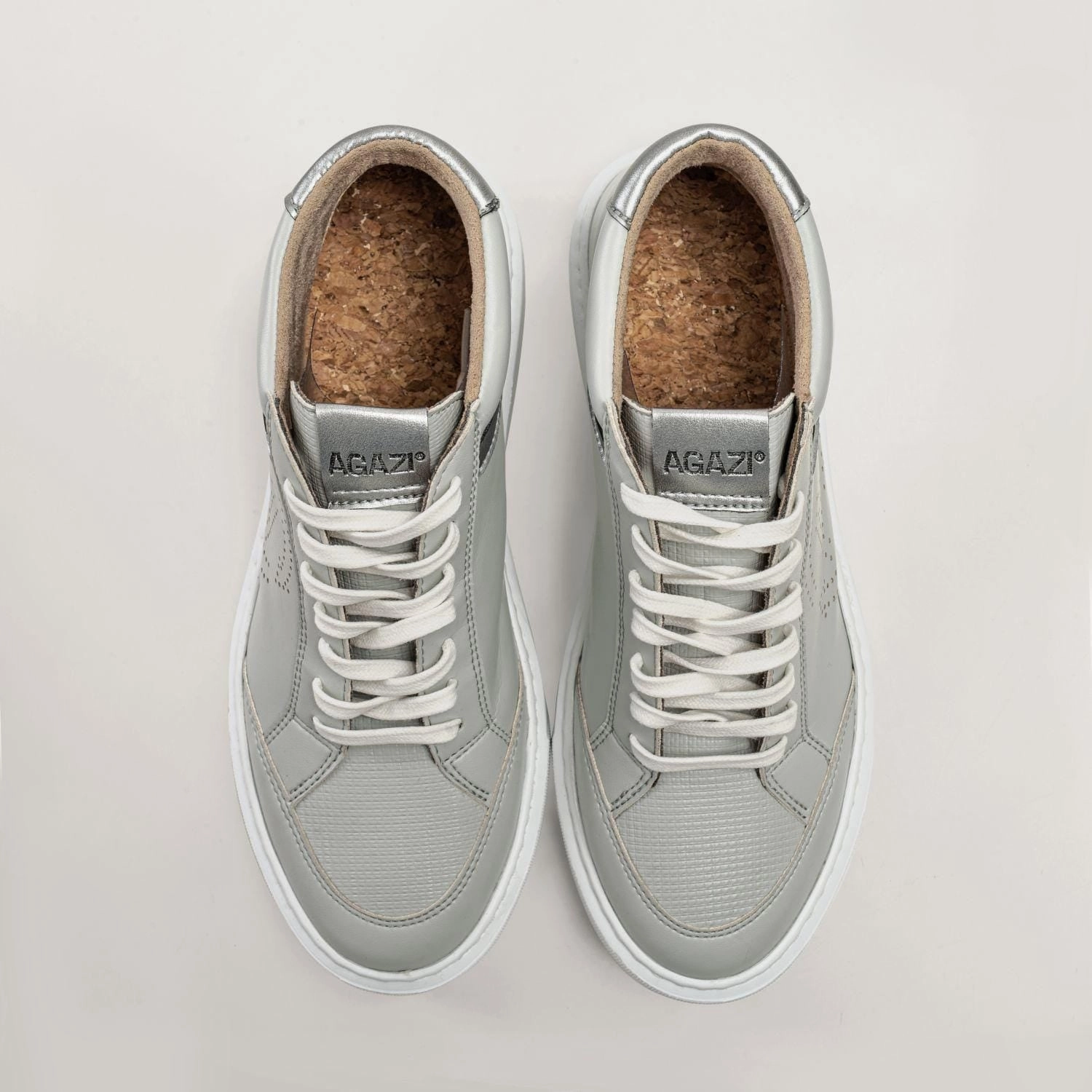 Blanka Women's Apple & Corn Leather Vegan Sneakers | Grey