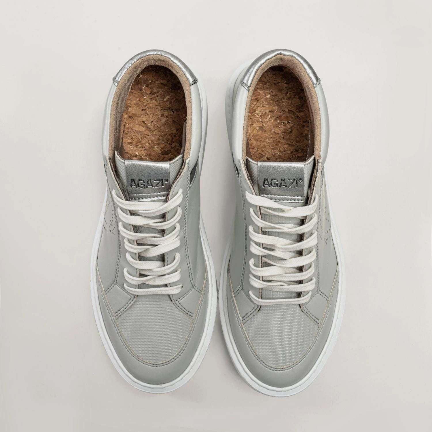 Blanka Women's Apple & Corn Leather Vegan Sneakers | Grey