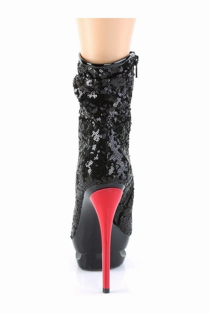 BLONDIE-R-1009 Exotic Boot | Black Sequins