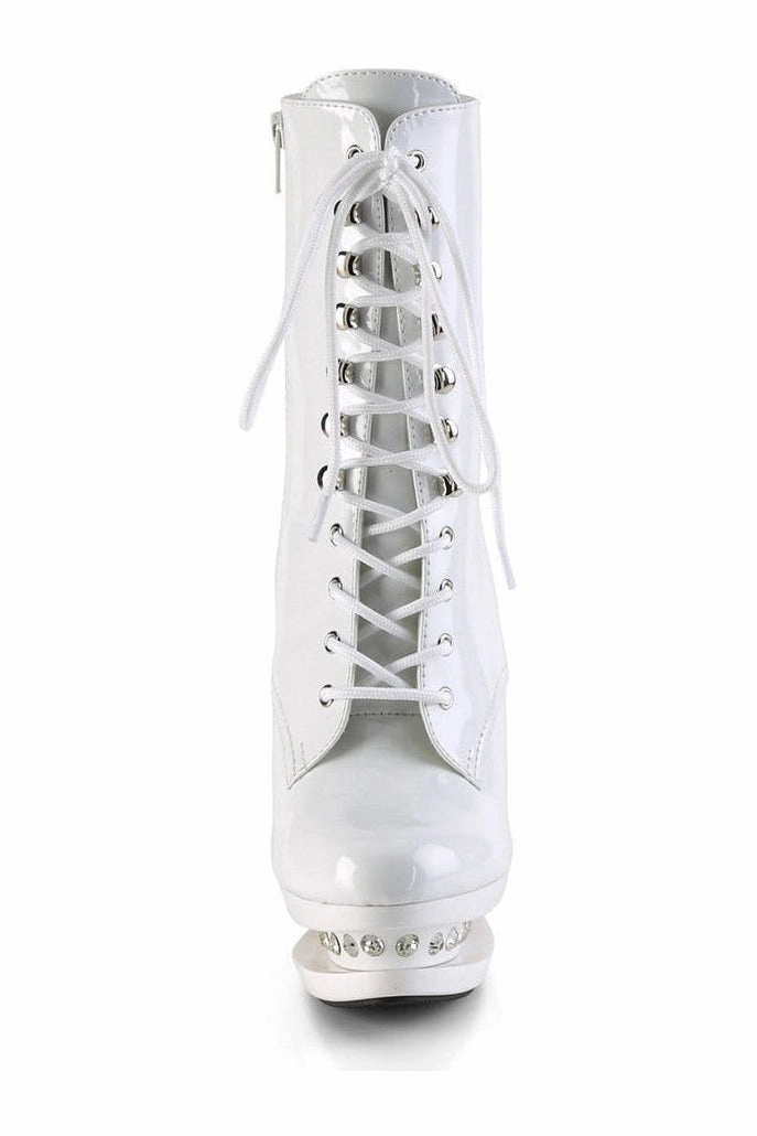 BLONDIE-R-1020 Exotic Boot | White Patent