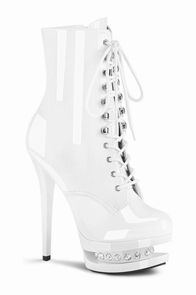 BLONDIE-R-1020 Exotic Boot | White Patent